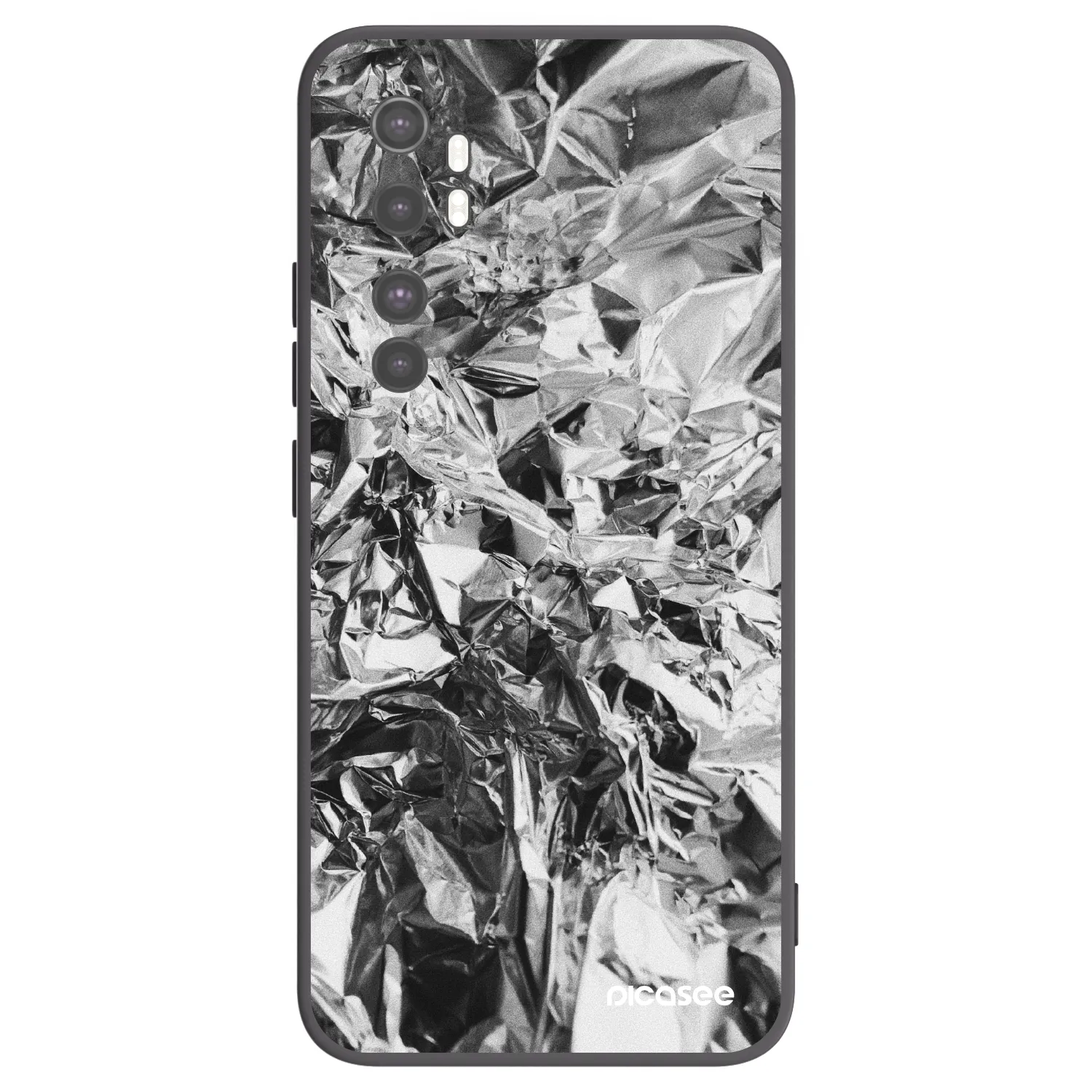 Picasee Μαύρη θήκη σιλικόνης για Xiaomi Mi Note 10 Lite - Chrome