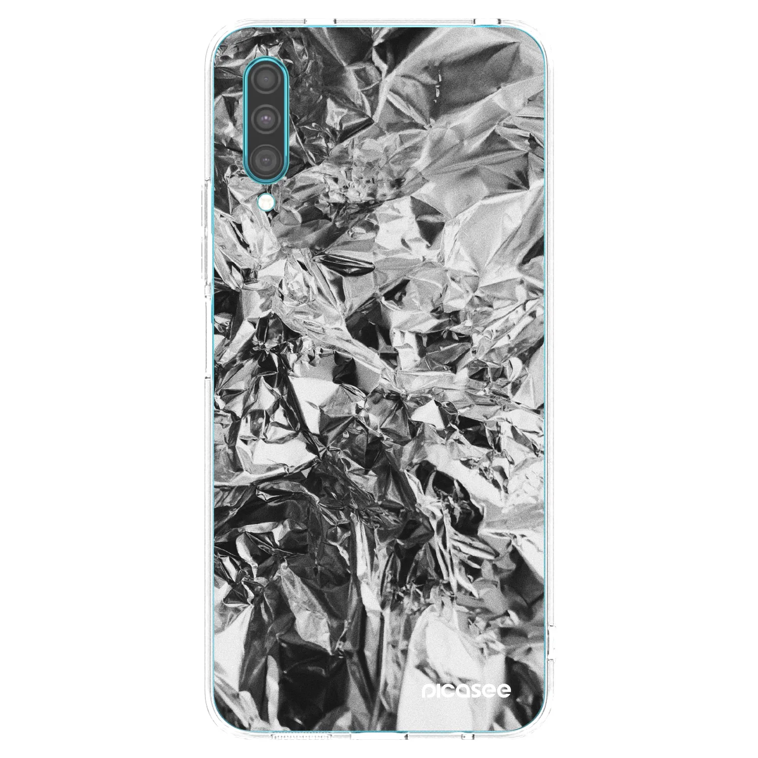 Picasee διαφανής θήκη σιλικόνης Samsung Galaxy A30s A307F - Chrome