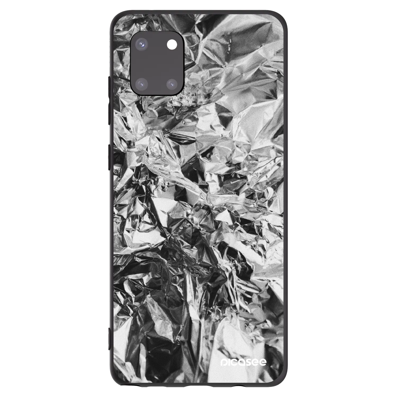 Picasee Μαύρη θήκη σιλικόνης για Samsung Galaxy Note 10 Lite N770F - Chrome