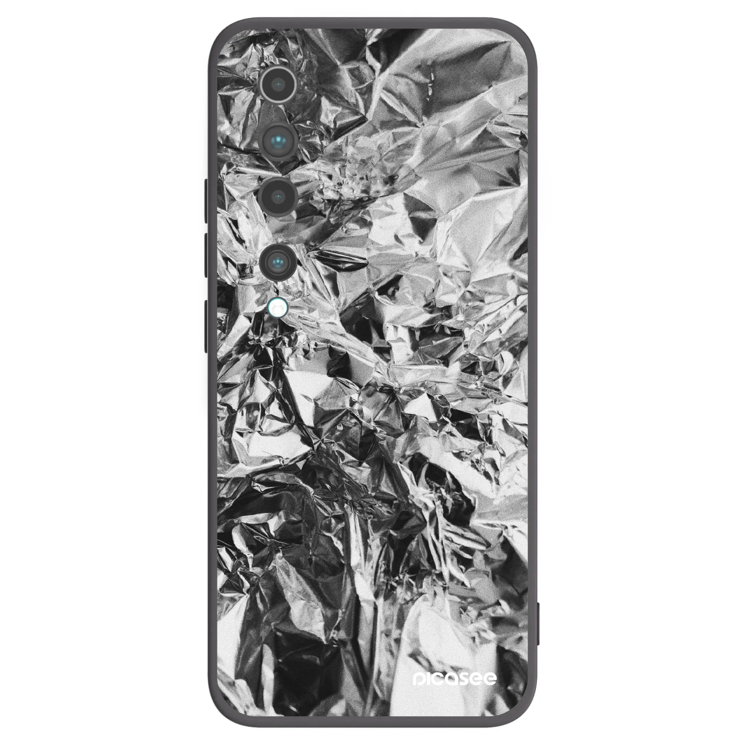 Picasee Μαύρη θήκη σιλικόνης για Xiaomi Mi 10 - Chrome