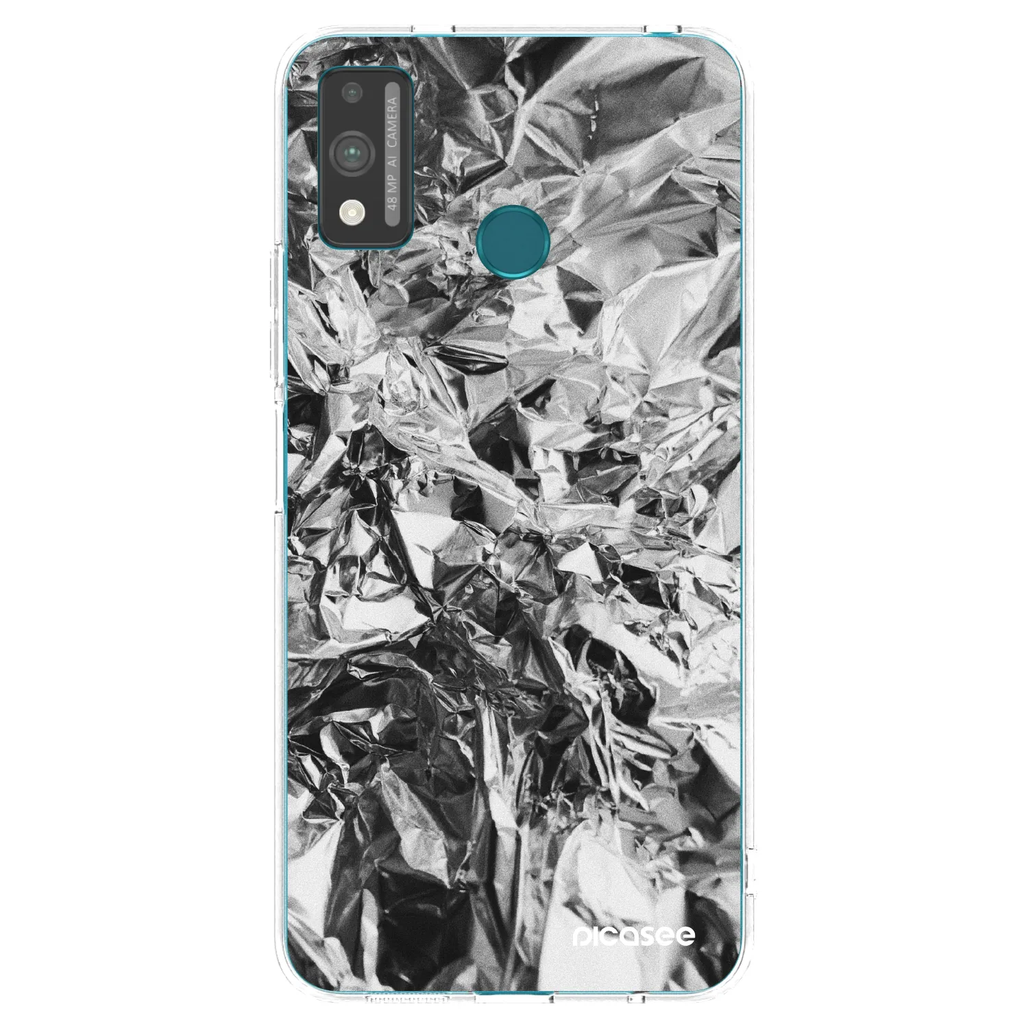 Picasee διαφανής θήκη σιλικόνης Honor 9X Lite - Chrome