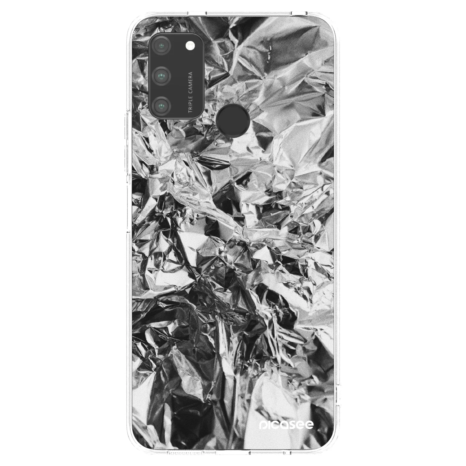 Picasee διαφανής θήκη σιλικόνης Honor 9A - Chrome