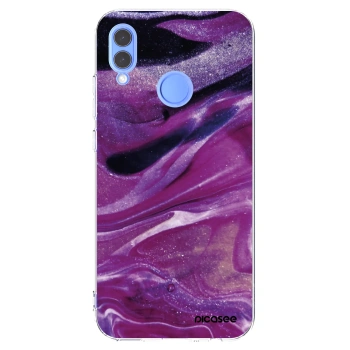 Picasee διαφανής θήκη σιλικόνης Huawei P Smart 2019 - Purple glitter