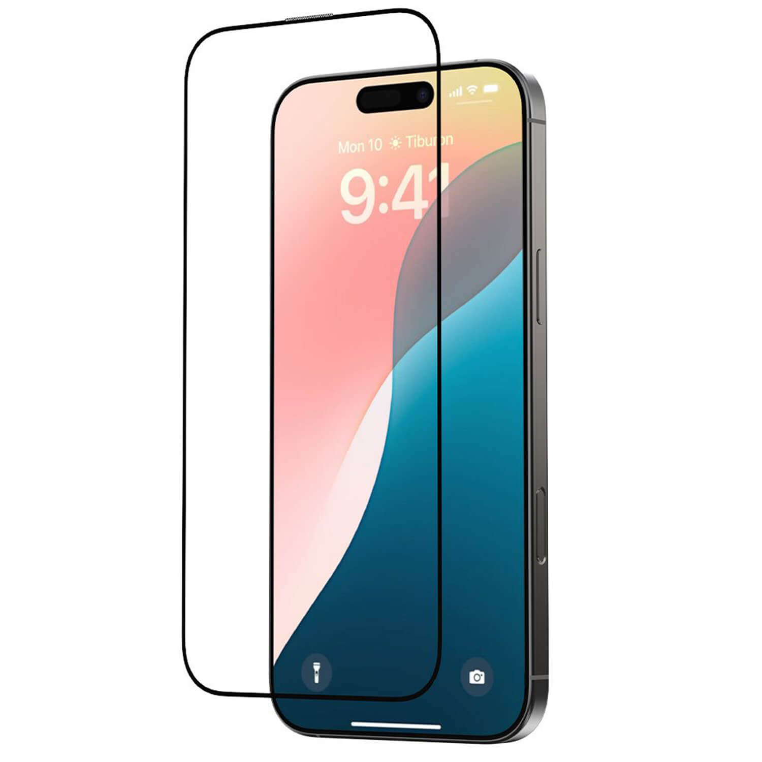 Picasee 3D Tempered glass με περιμετρικό πλαίσιο για Apple iPhone 16 Pro - μαύρο