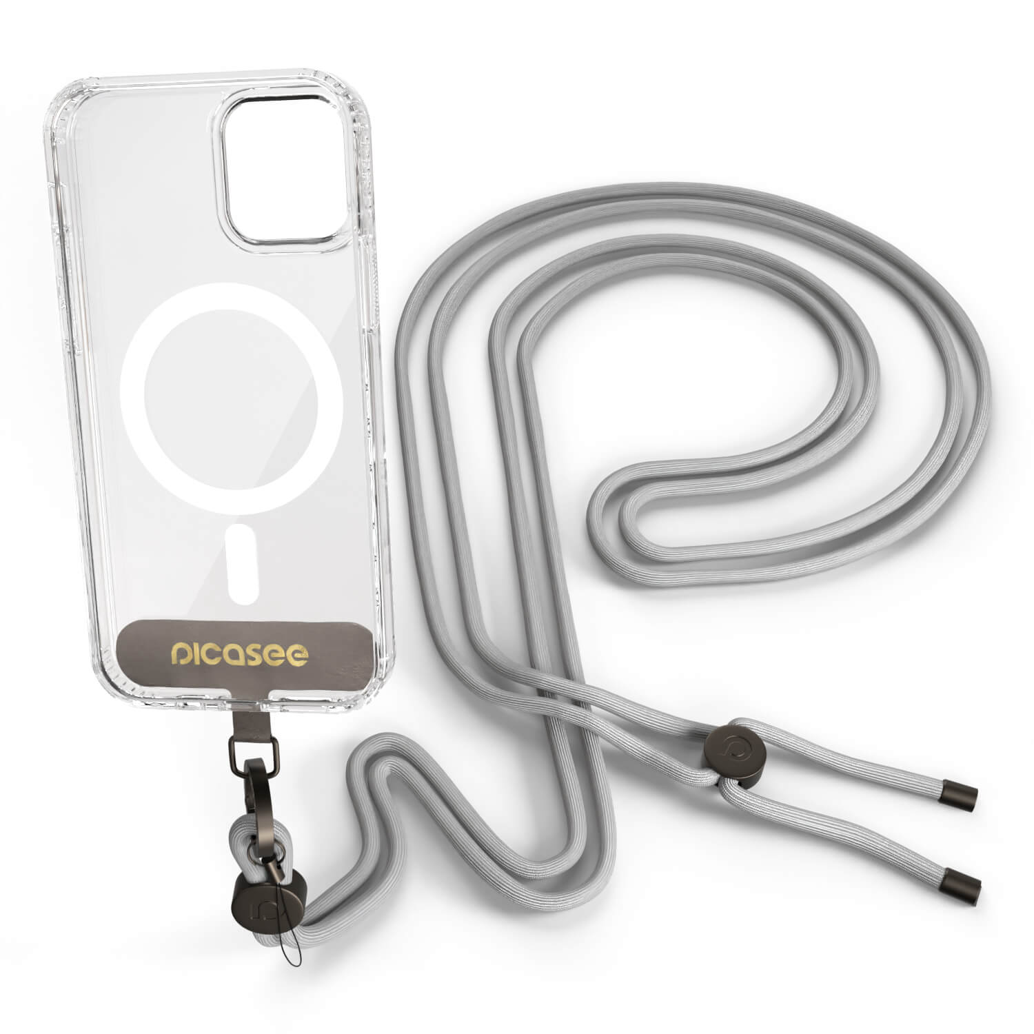 Picasee Cross-body phone strap - Γκρί