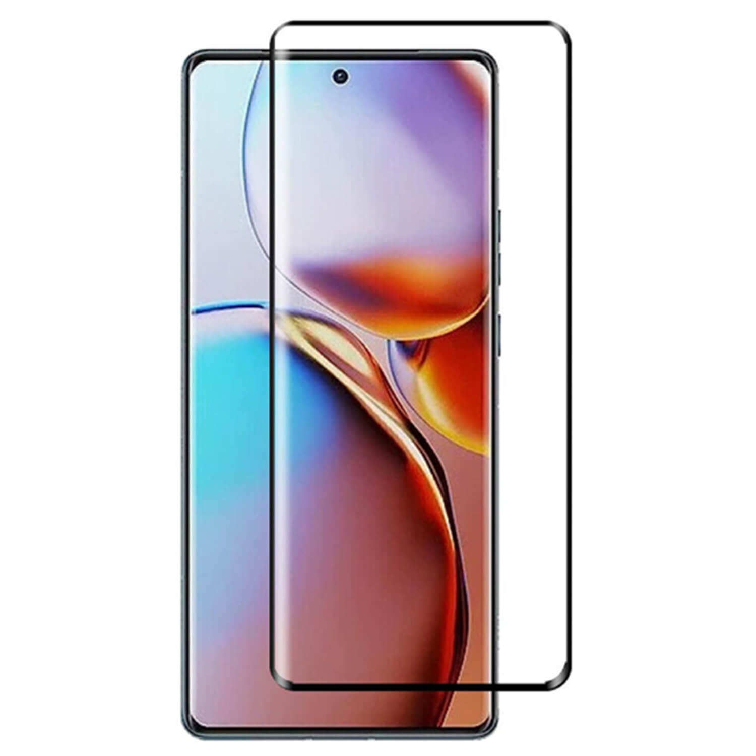 Picasee 3D Tempered glass με περιμετρικό πλαίσιο για Motorola Moto G35 5G - μαύρο