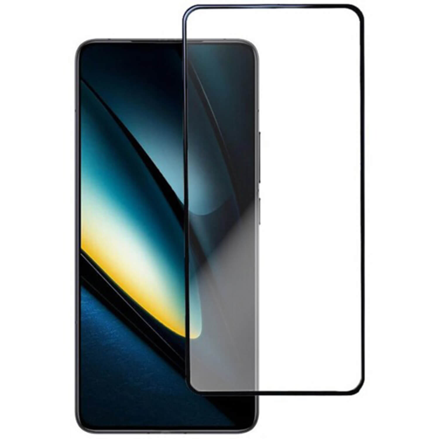 Picasee 3D Tempered glass με περιμετρικό πλαίσιο για Xiaomi Poco F6 - μαύρο