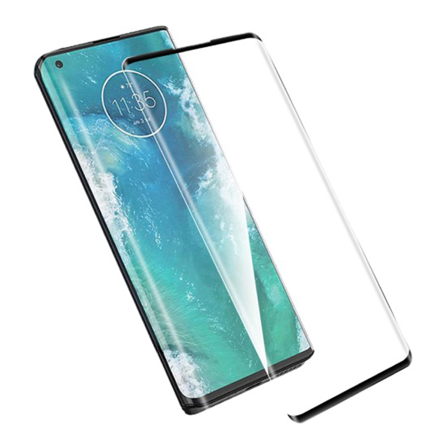 3x Picasee 3D σκληρυμένο γυαλί με περιμετρικό πλαίσιο για Motorola Edge 60 5G - μαύρο - 2+1 δωρεάν