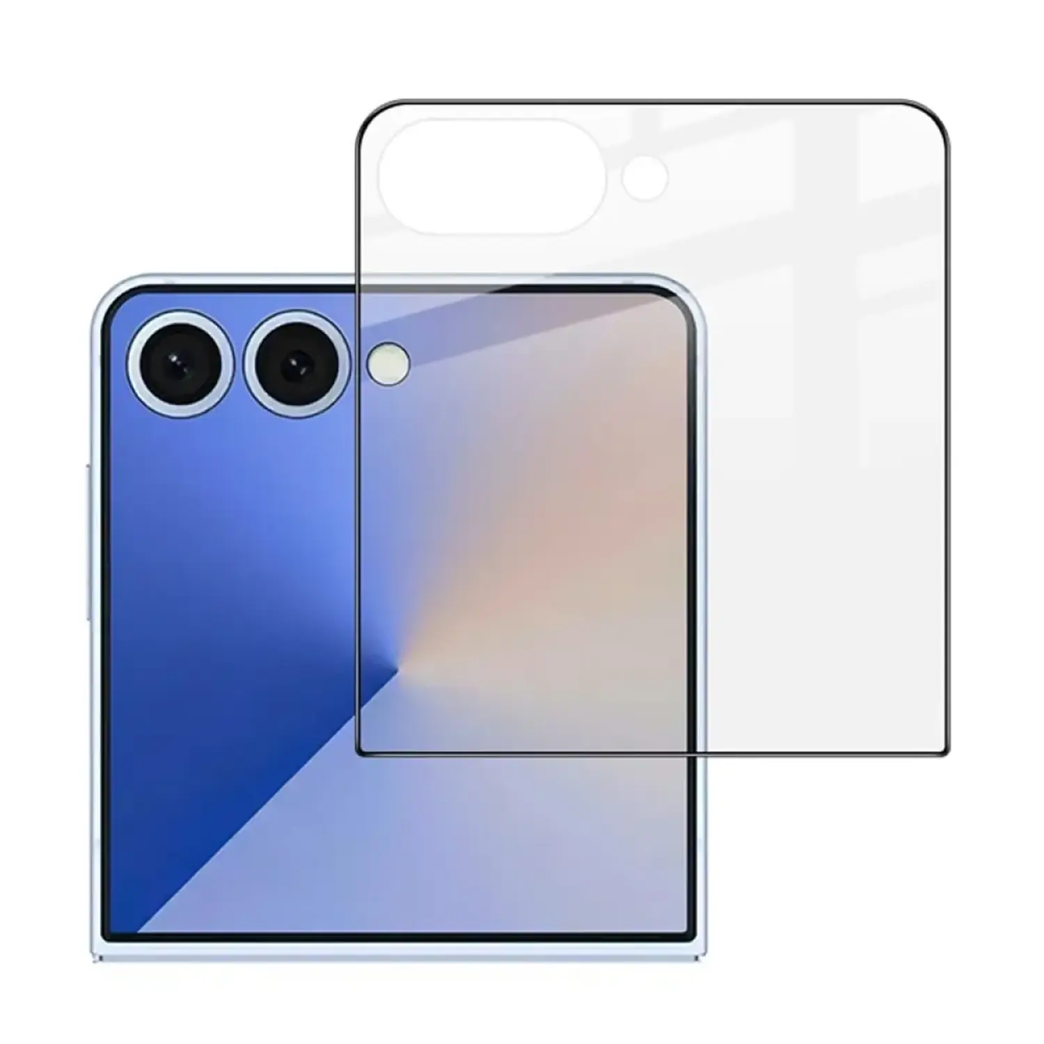 Picasee 3D Tempered glass με περιμετρικό πλαίσιο για Samsung Galaxy Z Flip7 FE 5G - μαύρο