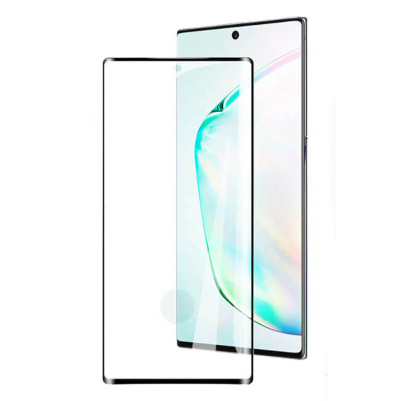3x Picasee 3x καμπυλωτό tempered glass για Samsung Galaxy Note 10 N970F - μαύρο - 2+1 δωρεάν
