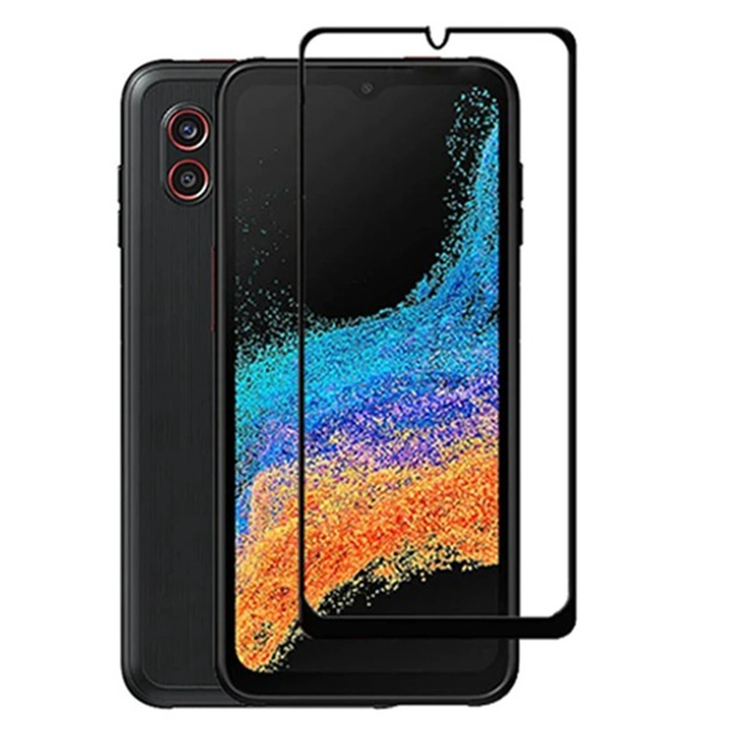 3x Picasee 3D σκληρυμένο γυαλί με περιμετρικό πλαίσιο για Samsung Galaxy Xcover 7 - μαύρο - 2+1 δωρεάν