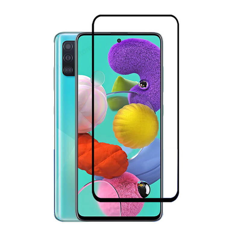 Picasee 3D Tempered glass με περιμετρικό πλαίσιο για Samsung Galaxy A51 A515F - μαύρο