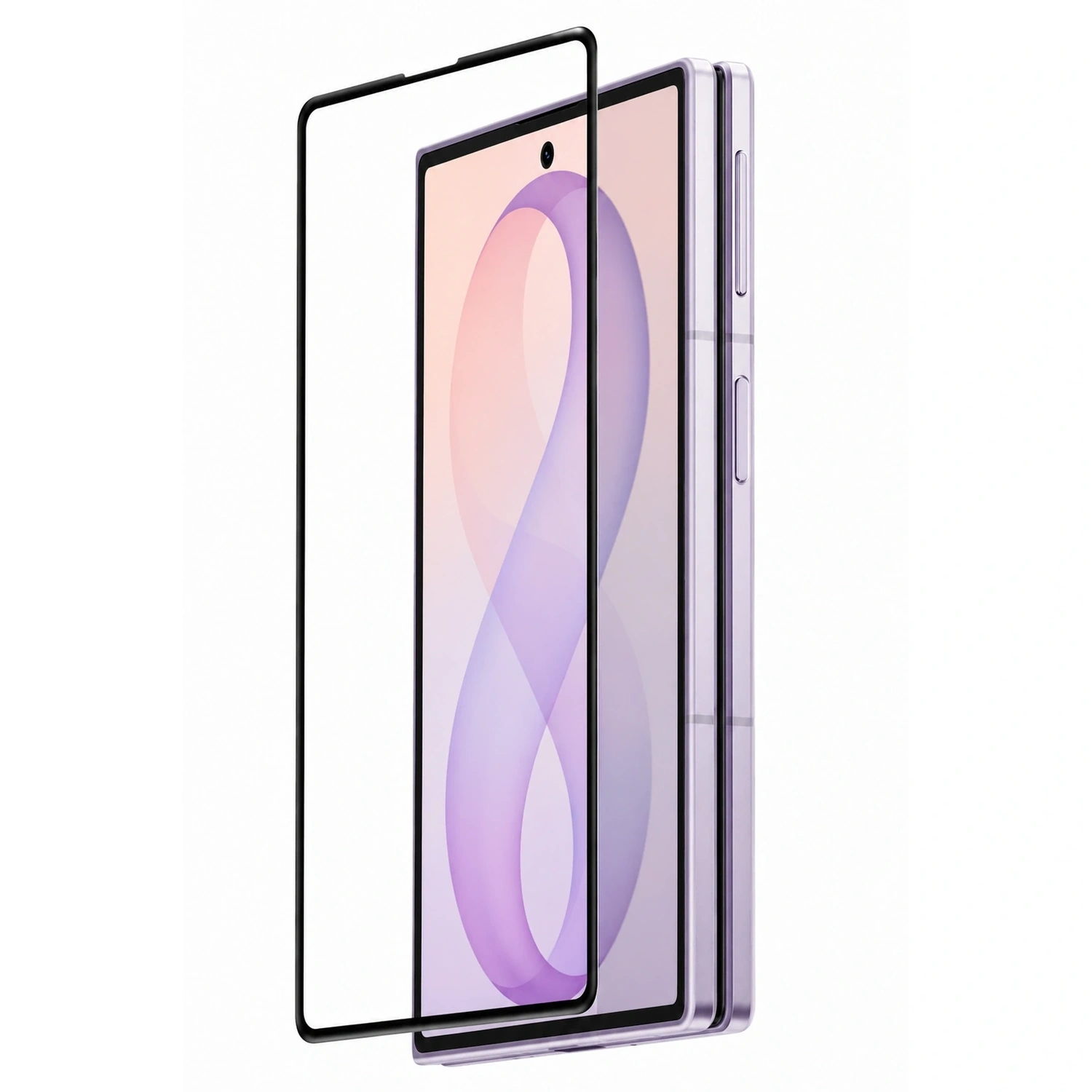 Picasee 3D Tempered glass με περιμετρικό πλαίσιο για Samsung Galaxy Z Fold8 5G - μαύρο