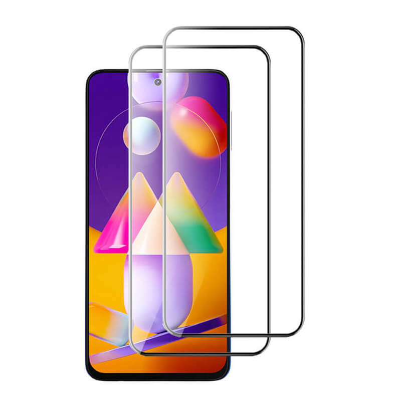 3x Picasee 3D σκληρυμένο γυαλί με περιμετρικό πλαίσιο για Samsung Galaxy M31s - μαύρο - 2+1 δωρεάν