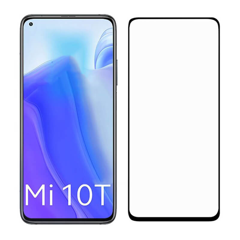 Picasee 3D Tempered glass με περιμετρικό πλαίσιο για Xiaomi Mi 10T - μαύρο