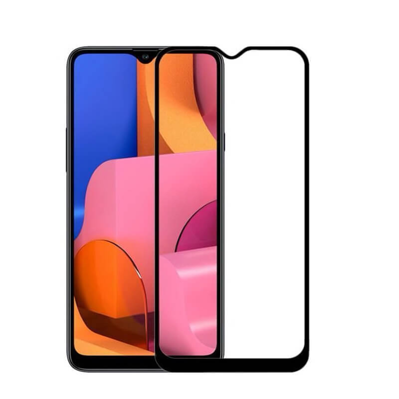 Picasee 3D Tempered glass με περιμετρικό πλαίσιο για Samsung Galaxy A20s - μαύρο