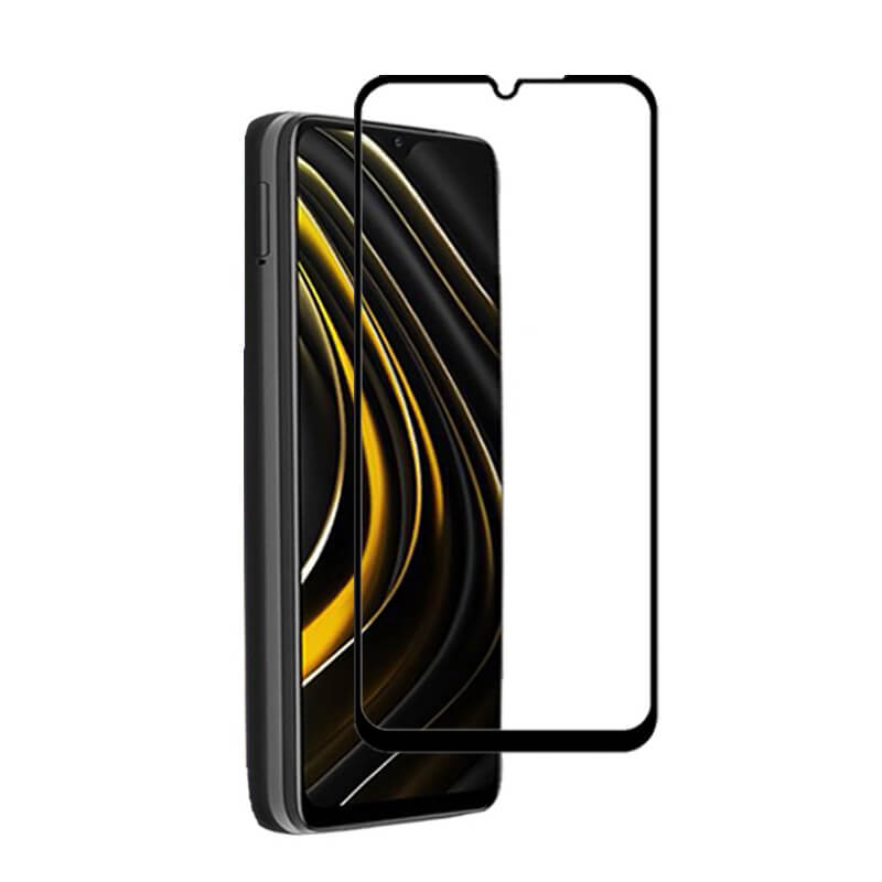 Picasee 3D Tempered glass με περιμετρικό πλαίσιο για Xiaomi Poco M3 - μαύρο