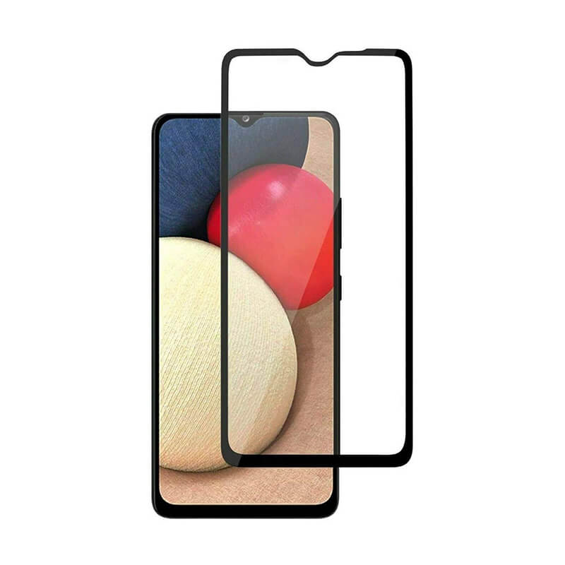 Picasee 3D Tempered glass με περιμετρικό πλαίσιο για Samsung Galaxy A02s A025G - μαύρο