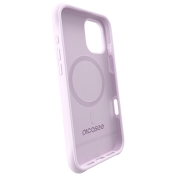 Picasee Shock-proof case s MagSafeo Apple iPhone 12 - Προσαρμοσμένη χάραξη - μωβ