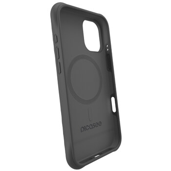Picasee Shock-proof case s MagSafeo Apple iPhone 15 - Προσαρμοσμένη χάραξη - Μαύρος