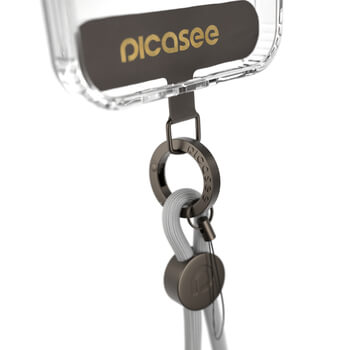Picasee Cross-body phone strap - Γκρί