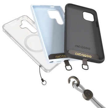 Picasee Cross-body phone strap - Γκρί