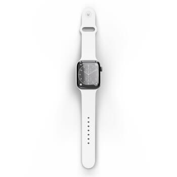 Picasee ζώνη με γκραβούρα Apple Watch 44 mm (5.series) - άσπρο