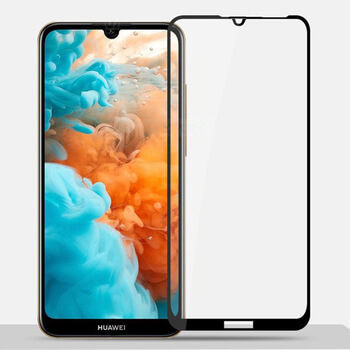 Picasee 3D Tempered glass με περιμετρικό πλαίσιο για Huawei Y6 2019 - μαύρο