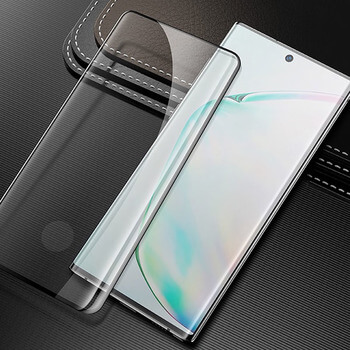 3x Picasee 3x καμπυλωτό tempered glass για Samsung Galaxy Note 10 N970F - μαύρο - 2+1 δωρεάν