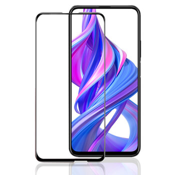 Picasee 3D Tempered glass με περιμετρικό πλαίσιο για Honor 9X - μαύρο