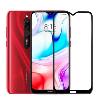 Picasee 3D Tempered glass με περιμετρικό πλαίσιο για Xiaomi Redmi 8 - μαύρο