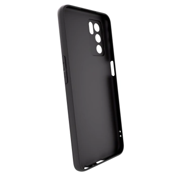 Picasee Μαύρη θήκη σιλικόνης για OPPO A16 - Airplane mode