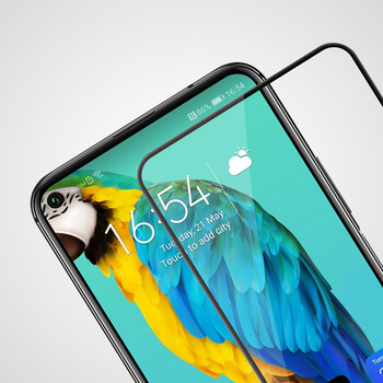 Picasee 3D Tempered glass με περιμετρικό πλαίσιο για Huawei Nova 5T - μαύρο