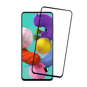 3x Picasee 3D σκληρυμένο γυαλί με περιμετρικό πλαίσιο για Samsung Galaxy A51 A515F - μαύρο - 2+1 δωρεάν