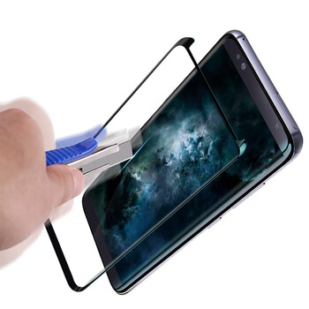 Picasee 3D καμπυλωτό tempered glass για Samsung Galaxy S8 G950F - μαύρο
