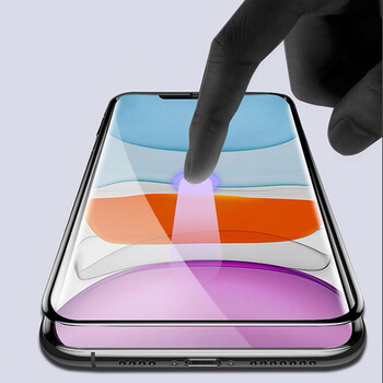 Picasee 3D Tempered glass με περιμετρικό πλαίσιο για Apple iPhone 11 Pro Max - μαύρο