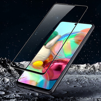 Picasee 3D Tempered glass με περιμετρικό πλαίσιο για Samsung Galaxy A71 A715F - μαύρο