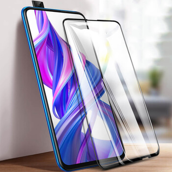 3x Picasee 3D σκληρυμένο γυαλί με περιμετρικό πλαίσιο για Honor 9X Pro - μαύρο - 2+1 δωρεάν