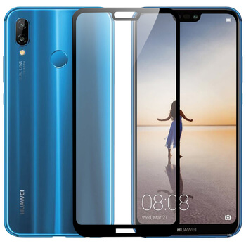 Picasee 3D Tempered glass με περιμετρικό πλαίσιο για Huawei P20 Lite - μαύρο