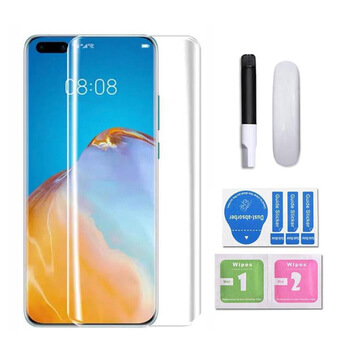 3x Picasee 3D UV tempered glass προστασία για Huawei Mate 40 Pro - 2+1 δωρεάν