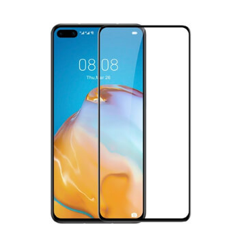 Picasee 3D Tempered glass με περιμετρικό πλαίσιο για Huawei P40 - μαύρο