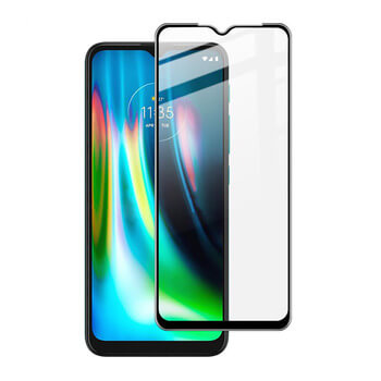 Picasee 3D Tempered glass με περιμετρικό πλαίσιο για Motorola Moto G9 Play - μαύρο