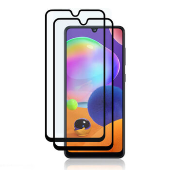 3x Picasee 3D σκληρυμένο γυαλί με περιμετρικό πλαίσιο για Samsung Galaxy A31 A315F - μαύρο - 2+1 δωρεάν