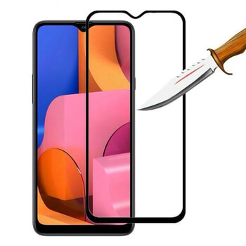 3x Picasee 3D σκληρυμένο γυαλί με περιμετρικό πλαίσιο για Samsung Galaxy A20s - μαύρο - 2+1 δωρεάν