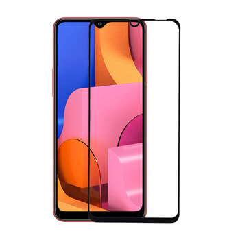 3x Picasee 3D σκληρυμένο γυαλί με περιμετρικό πλαίσιο για Samsung Galaxy A20s - μαύρο - 2+1 δωρεάν