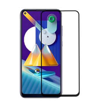 Picasee 3D Tempered glass με περιμετρικό πλαίσιο για Samsung Galaxy M11 - μαύρο