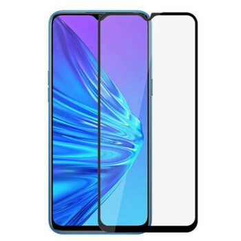 Picasee 3D Tempered glass με περιμετρικό πλαίσιο για Realme 5 - μαύρο