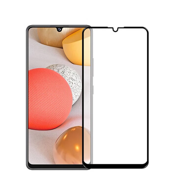 Picasee 3D Tempered glass με περιμετρικό πλαίσιο για Samsung Galaxy A42 A426B - μαύρο
