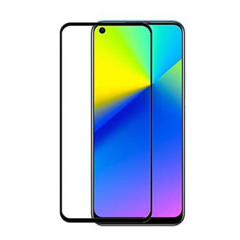 Picasee 3D Tempered glass με περιμετρικό πλαίσιο για Realme 7i - μαύρο