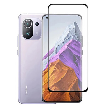 3x Picasee 3x καμπυλωτό tempered glass για Xiaomi Mi 11 - μαύρο - 2+1 δωρεάν